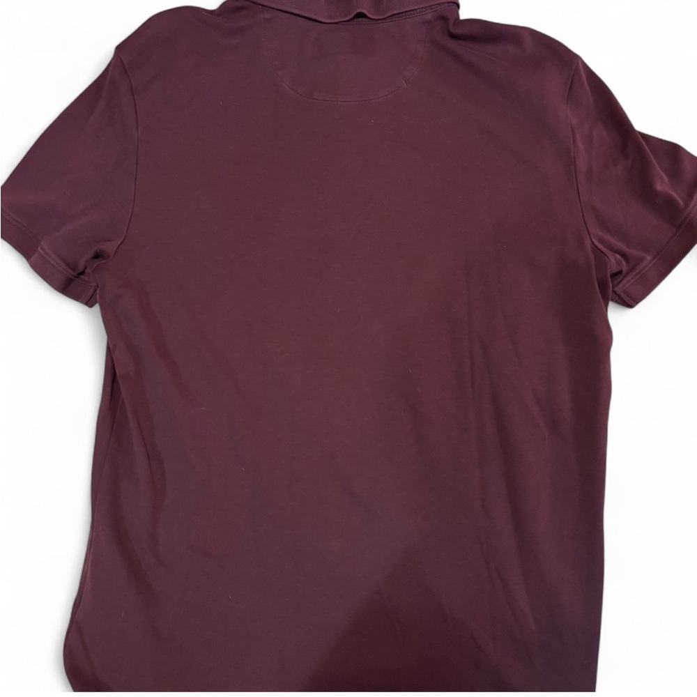 Calvin Klein Men’s Polo Shirt M | Burgundy Cotton Classic Fit - Picture 3 of 4